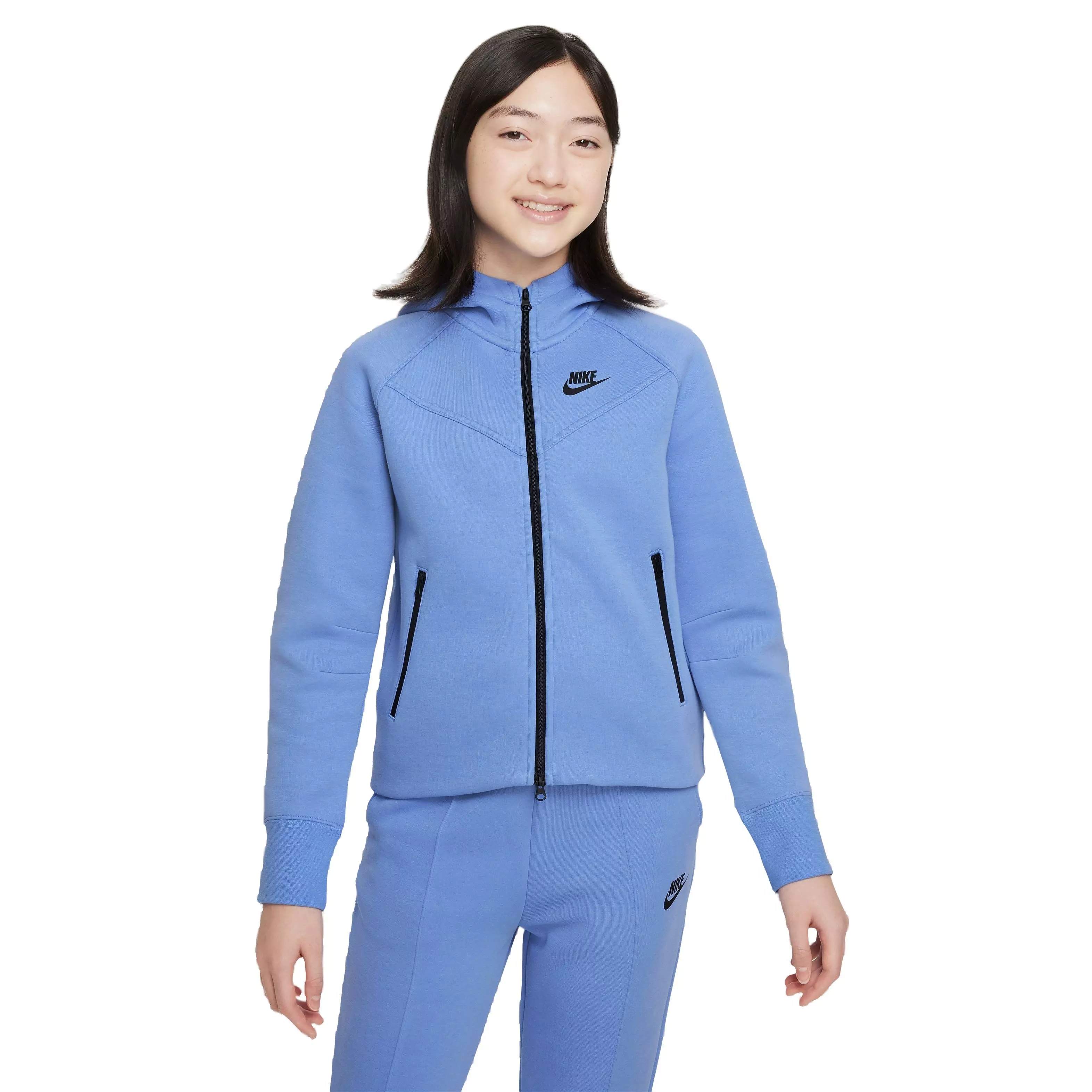 Nike Big Girls' Tech Fleece Full-Zip Hoodie | Hibbett